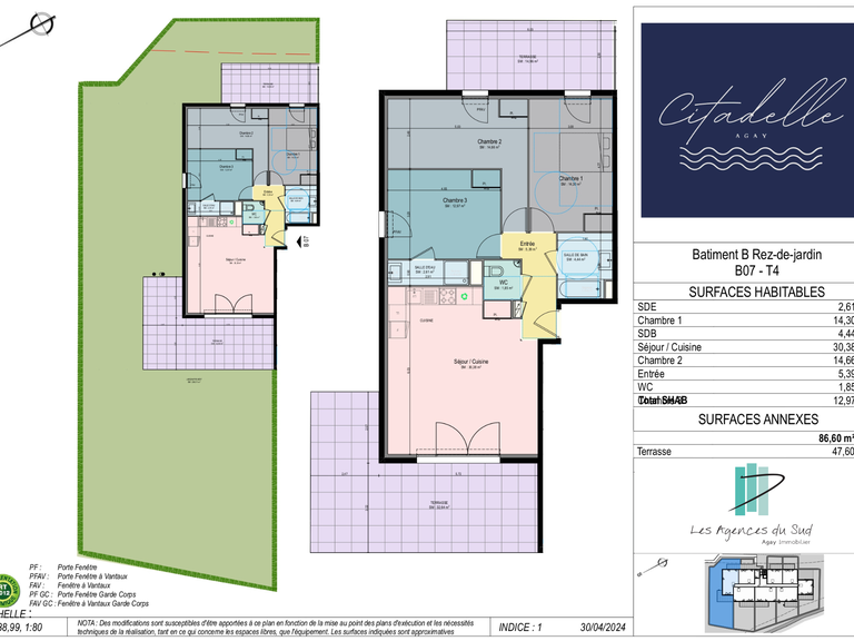 Apartment agay - 3 bedrooms - 86m²