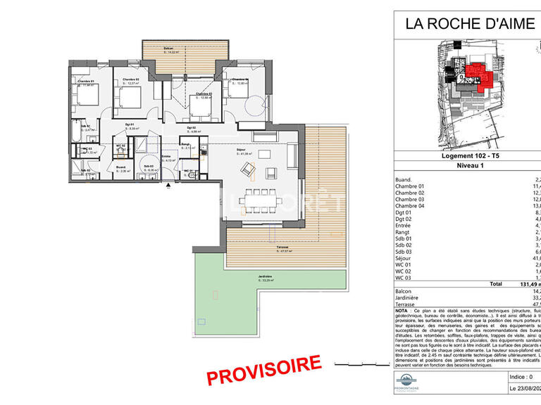 Appartement Aime-la-Plagne - 4 chambres - 131m²