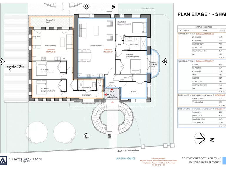 Apartment Aix-en-Provence - 2 bedrooms - 83m²