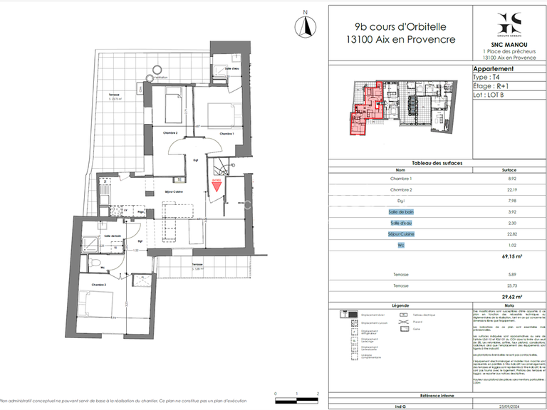 Apartment Aix-en-Provence - 3 bedrooms - 84m²