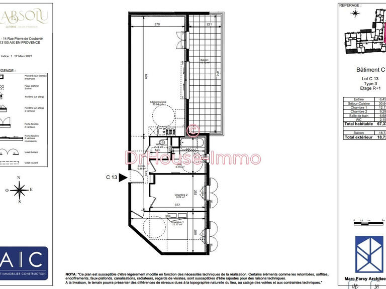 Apartment Aix-en-Provence - 2 bedrooms - 68m²