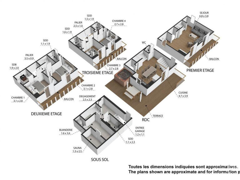 Chalet Argentiere - 4 chambres - 126m²