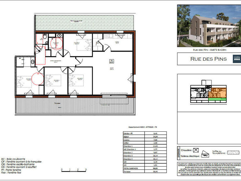 Appartement Baden - 4 chambres