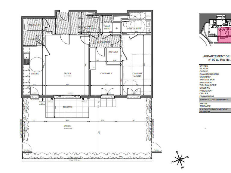 Appartement Beausoleil - 2 chambres