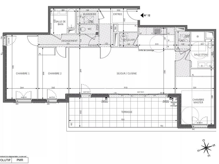 Appartement Beausoleil - 3 chambres - 157m²