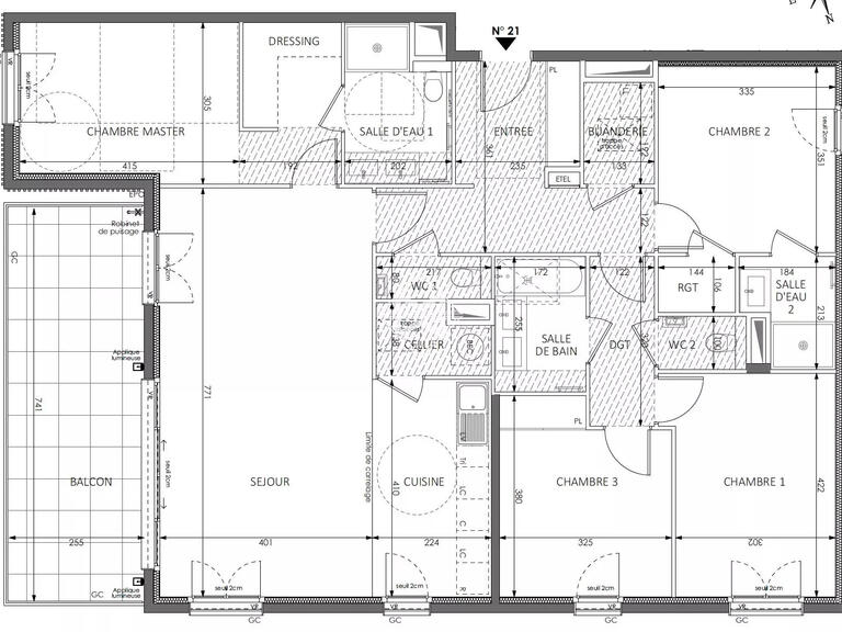 Appartement Beausoleil - 4 chambres - 132m²