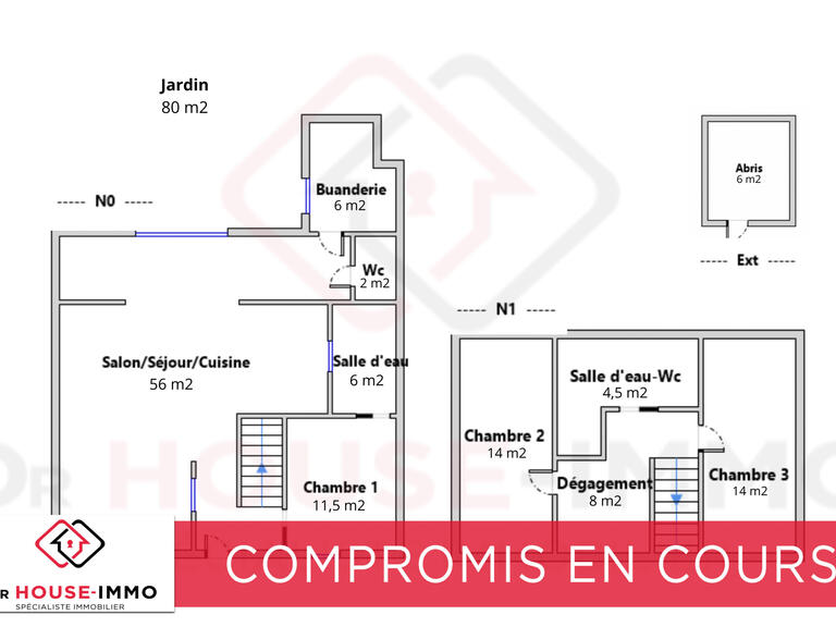 Villa Bègles - 3 chambres - 120m²