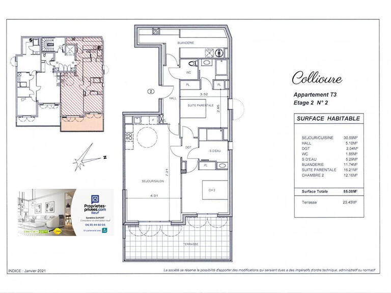 Vente Appartement Collioure - 2 chambres