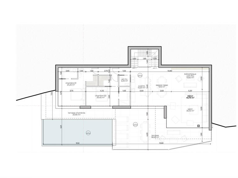 Land Èze - 1101m²