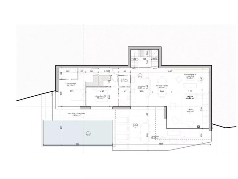 Terrain avec Vue mer Èze - 1101m²