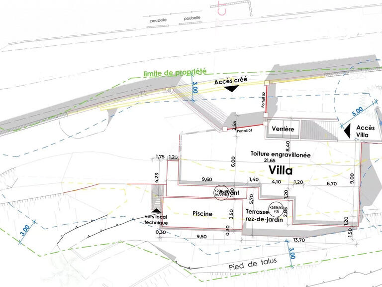 Terrain avec Vue mer Èze - 1101m²