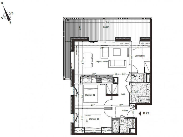 Apartment Huez - 3 bedrooms - 77m²