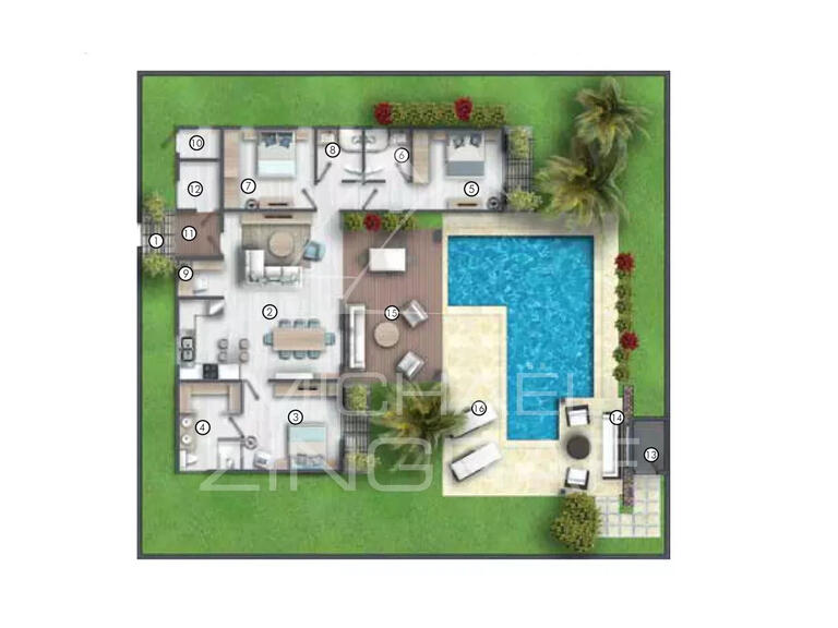 Villa Mauritius - 3 bedrooms - 162m²