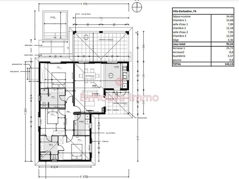 Villa Le François - 3 chambres - 140m²