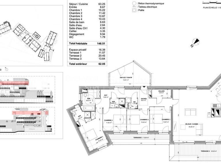 Appartement Le Relecq-Kerhuon - 4 chambres - 148m²