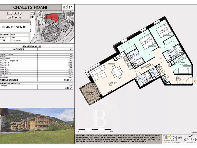 Apartment Les Gets - 3 bedrooms - 93m²