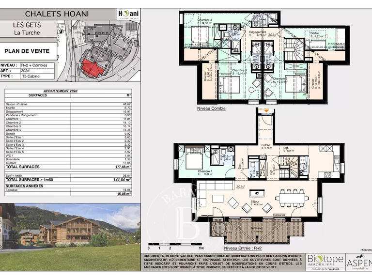 Apartment Les Gets - 5 bedrooms - 177m²