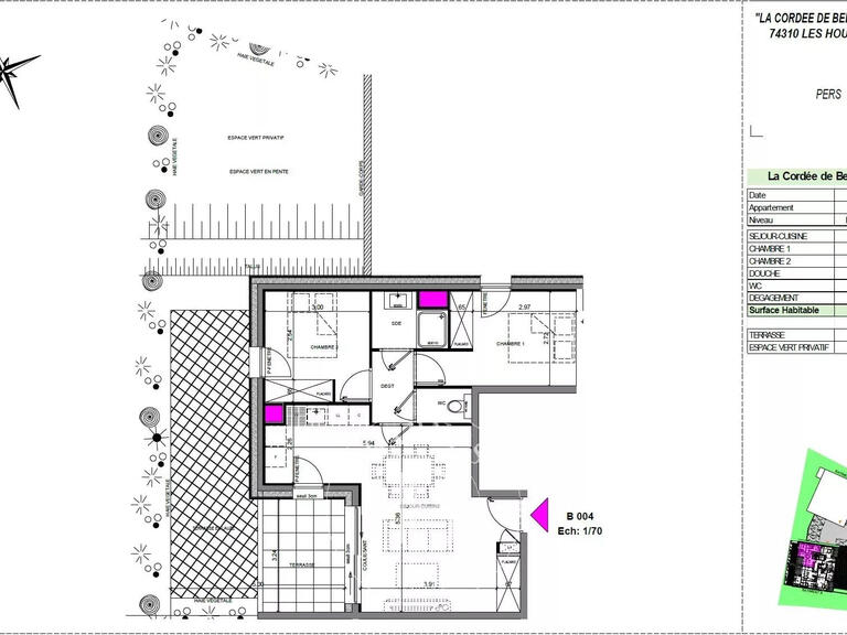 Appartement Les Houches - 2 chambres - 54m²