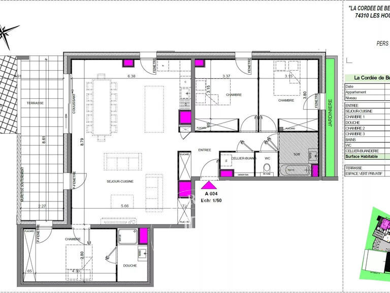 Appartement Les Houches - 3 chambres - 111m²