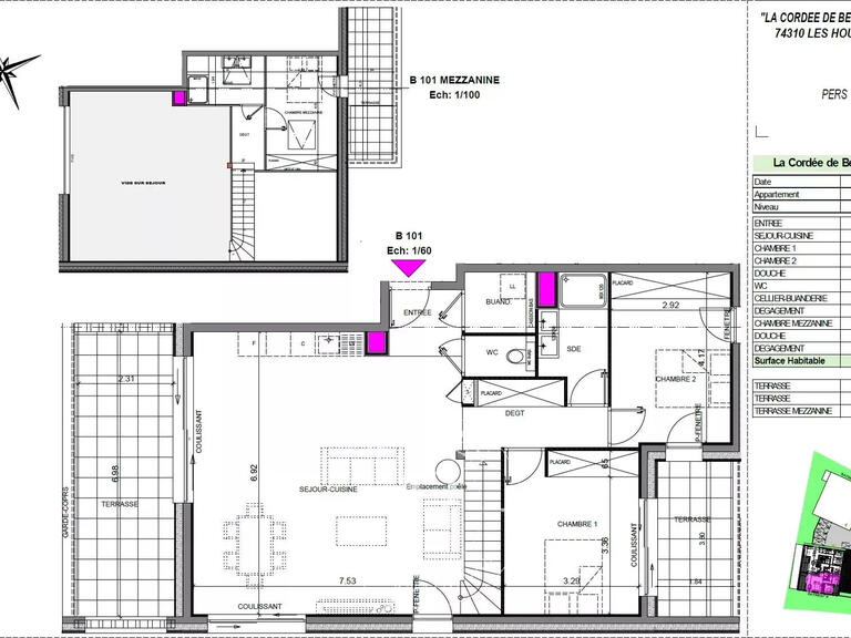 Appartement Les Houches - 3 chambres - 109m²