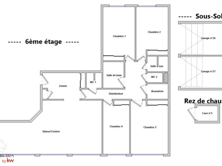 Appartement Lyon - 4 chambres - 125m²