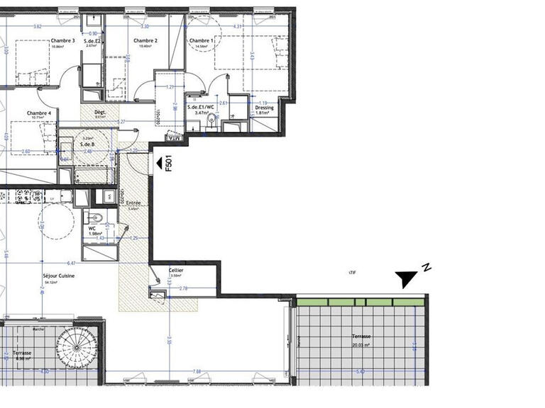 Appartement Montpellier - 4 chambres - 134m²