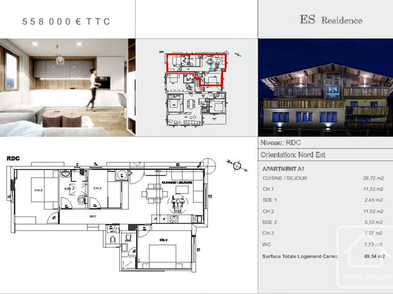 Apartment Montriond - 3 bedrooms - 69m²