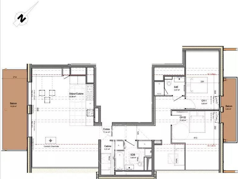 Appartement Morzine - 2 chambres - 81m²