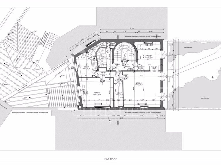 Hôtel particulier Paris 16e - 10 chambres - 509m²