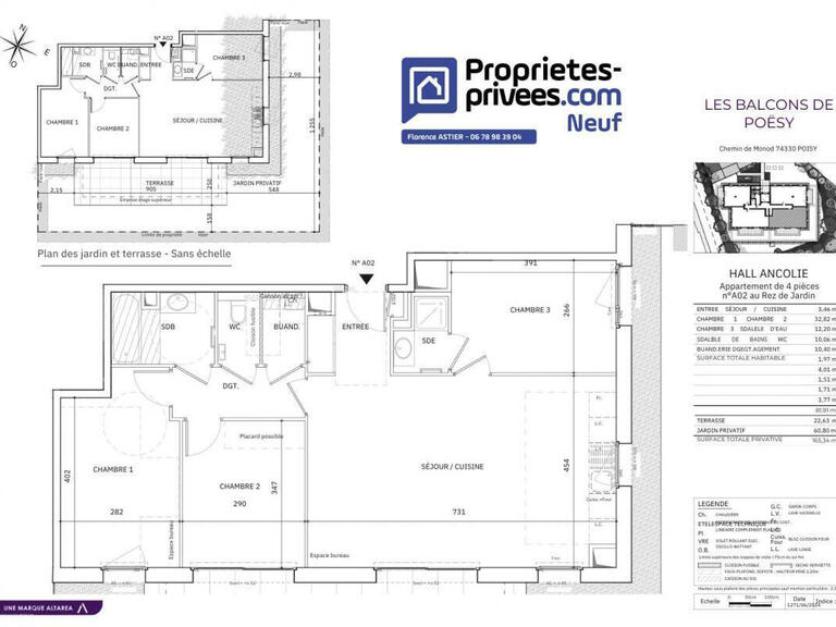 Appartement Poisy - 3 chambres