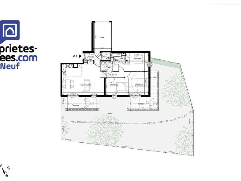 Appartement Saint-André-de-la-Roche - 3 chambres