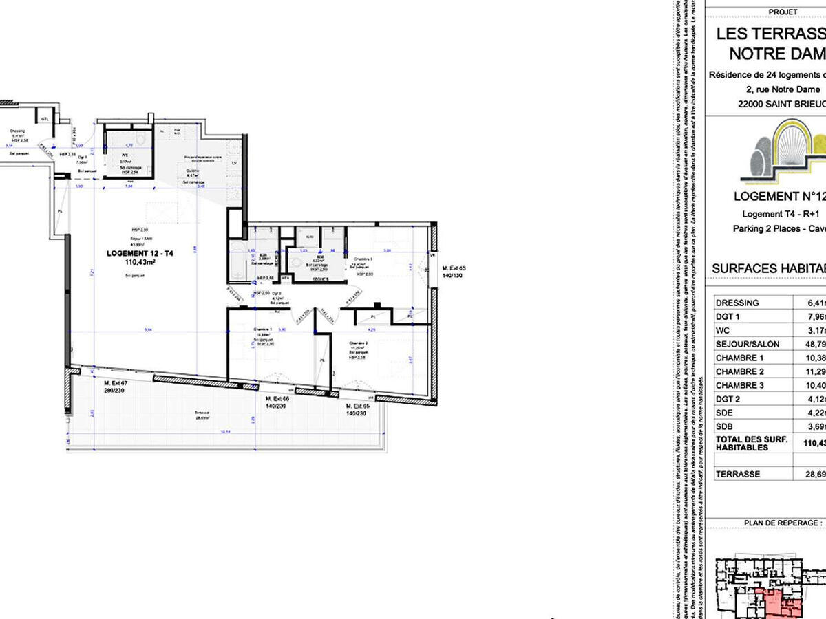 Appartement Saint-Brieuc