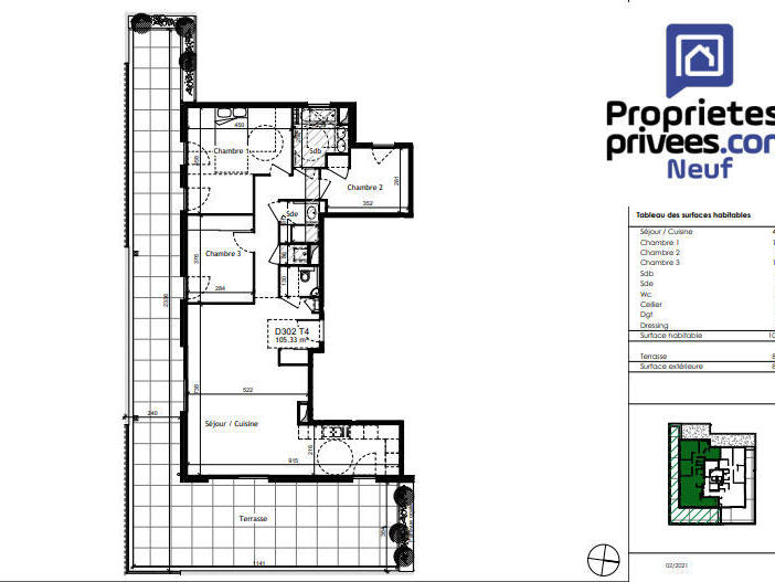 Appartement Saint-Cyr-au-Mont-d'Or - 3 chambres