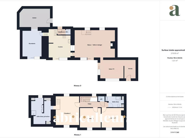 Maison Saint-Hilaire-de-Chaléons - 3 chambres - 218m²