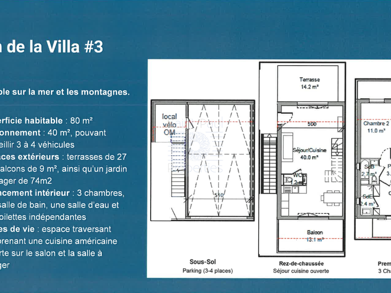 Maison Saint-Laurent-du-Var - 3 chambres - 80m²