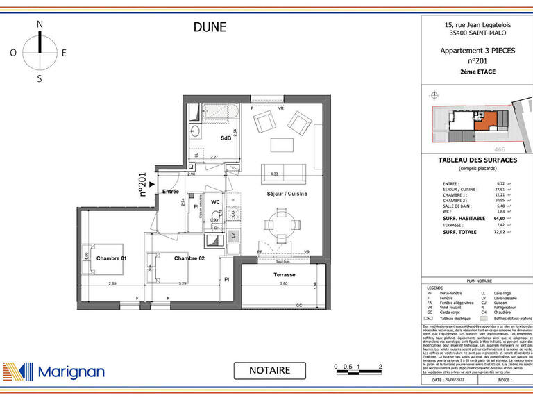 Vente Appartement Saint-Malo - 2 chambres