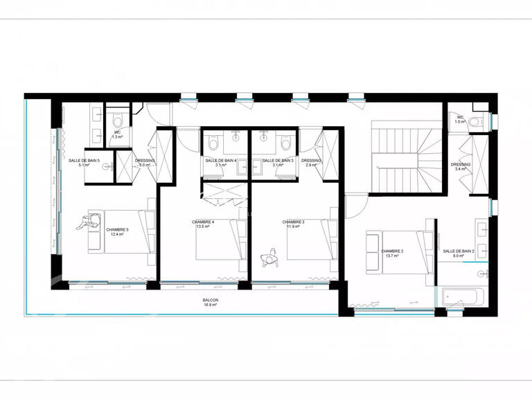 Maison Saint-Paul - 5 chambres - 210m²