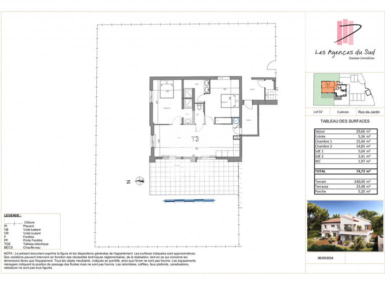 Appartement Saint-Raphaël - 3 chambres - 74m²