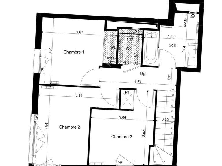 Appartement Suresnes - 3 chambres - 88m²