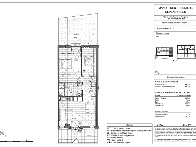 Apartment Trouville-sur-Mer - 2 bedrooms - 64m²