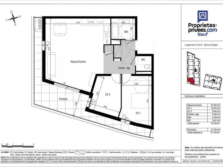 Appartement Villeneuve-Loubet - 2 chambres